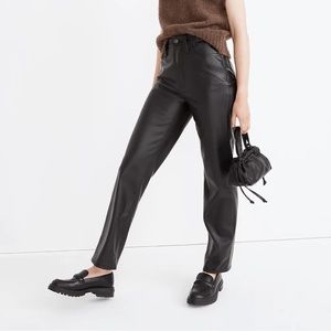 Madewell The Perfect Vintage Straight Jean: Faux Leather Edition